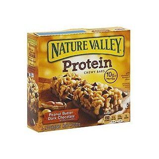 Nature Valley Protein Chewy Bars Peanut Butter & Dark Chocolate Flavored, 1 Box = 5 Bars (2 Pack) : Granola And Trail Mix Bars : Grocery & Gourmet Food