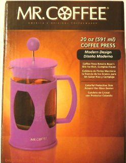 Mr. Coffee 20 oz (591 ml) Coffee (French) Press Purple: Kitchen & Dining