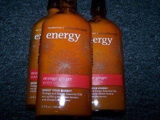 Lot of 3 Bath & Body Works Aromatherapy Energy Orange Ginger Body Lotion 6.5 Fl Oz Each (Orange Ginger) : Beauty