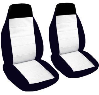 2 black and white car seat covers for a 2008 Chevy Cobalt. Airbag friendly: Automotive