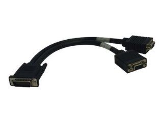Tripp Lite   VGA cable   DMS 59 (M)   HD 15 (F)   1 ft   molded   black   for P/N: P576 001  : Electronics