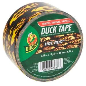 Duck 1 7/8 in. x 10 yds. Flames Print All Purpose Duct Tape 1379346