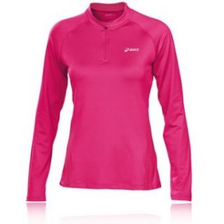 ASICS VESTA Women's Long Sleeve Half Zip Running Top   X Small   Pink: Clothing