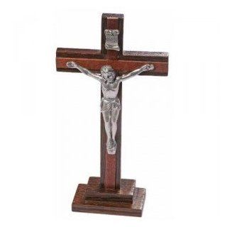 Rosarybeads 20cm Wood Wooden Free Standing Crucifix Cross Christ Jesus   Decorative Hanging Ornaments