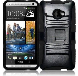 Pleasing Black Premium Double Protection 2 in 1 Hard + Silicon Rugged Hybrid D Fendr Case Cover Protector with Holster Swivel Belt Clip and KickStand for HTC Desire 601 Zara (by Virgin Mobile / Sprint) with Free Gift Reliable Accessory Pen Cell Phones &am