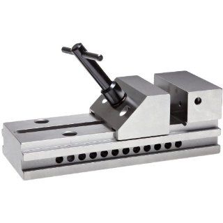 Starrett 581 Hardened Steel Precision Grinding Vise With T Handle Wrench, 4" Jaw Opening, 1 1/4" Jaw Depth Precision Measurement Products