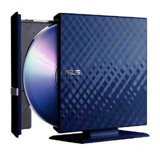 ASUS External Blu Ray Drive Reads 6X BD ROM/R/RE and Writes 8X DVD+R/24XCD R Formats SBC 06D1S U (Diamond Blue): Electronics