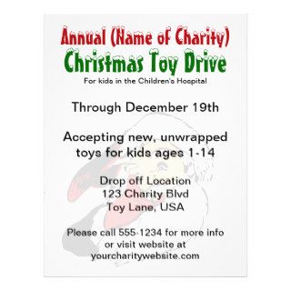 Annual Christmas Toy Drive Santa Claus Charity Flyer Design