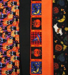 Set of 5 FAT QUARTERS Fabric ~ HALLOWEEN THEME ~ Quilt ~ Crafts ~ Sewing : Other Products : Everything Else