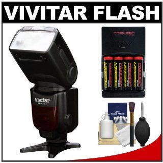 Vivitar Series 1 DF 583 i TTL Power Zoom DSLR Wireless TTL Flash with Batteries & Charger + Cleaning Kit for Nikon D3200, D3300, D5200, D5300, D7000, D7100, D610 Digital SLR Cameras : On Camera Shoe Mount Flashes : Camera & Photo