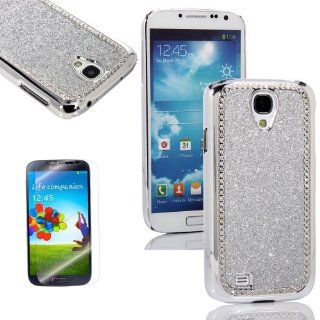 ATC Lumsing(TM) Silver Bling Glitter Diamond Case Cover For Samsung Galaxy S4 IV i9500 with Screen Protector: Cell Phones & Accessories