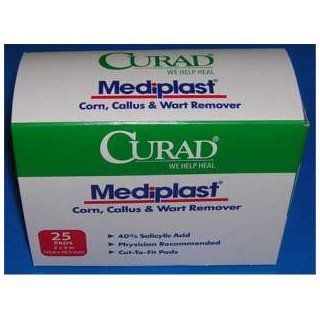 Curad Mediplast Corn, Callus & Wart Remover Pads, 25 Pads: Health & Personal Care