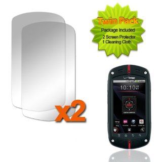 2X Custom Fit Clear Screen Guard Protector Shield Film Kit ForCasio GzOne Commando C771: Cell Phones & Accessories