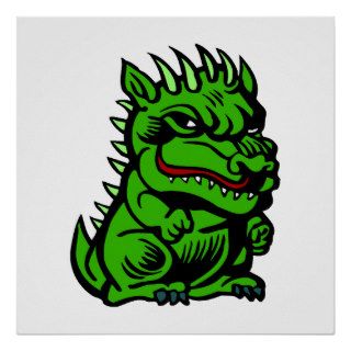 Angry Troll Dragon Print