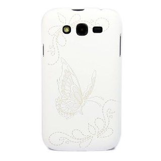 Laser Carving Butterfly Elegant Design Case Coverfor Samsung Galaxy Grand Duos i9080 i9082 White + 1 gift Cell Phones & Accessories
