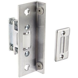 Rockwood 593.26D Brass Roller Latch with Angle Stop, 1 1/2" Width x 4 1/2" Length, 1 1/8" Strike Width x 2 1/4" Strike Length, Satin Chrome Plated Finish Hardware Latches