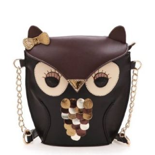 Accessorize Black Crossbody Owl Shoulder Bag: Shoulder Handbags: Shoes