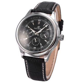 KS Black Dial Date Day 24 Hours Men 6 Hand Automatic Mechanical Wrist Watch KS097: Watches