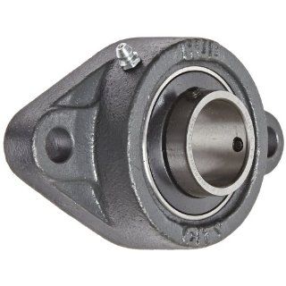 Hub City FB260DRWX1 1/4S Flange Block Mounted Bearing, 2 Bolt, Normal Duty, Relube, Setscrew Locking Collar, Wide Inner Race, Ductile Housing, 1 1/4" Bore, 1.685" Length Through Bore, 4.594" Mounting Hole Spacing: Industrial & Scientific