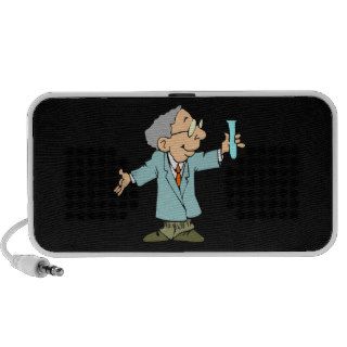 Happy Mad Scientist Cartoon Portable Speaker