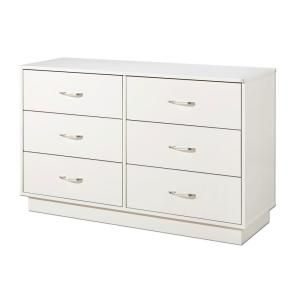 South Shore Furniture Clever 6 Drawer Dresser in Pure White 3360027