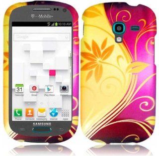 Samsung T599 Galaxy Exhibit ( Metro PCS , T Mobile ) Phone Case Accessory Exemplary Swirl Design Hard Snap On Cover with Free Gift Aplus Pouch Cell Phones & Accessories