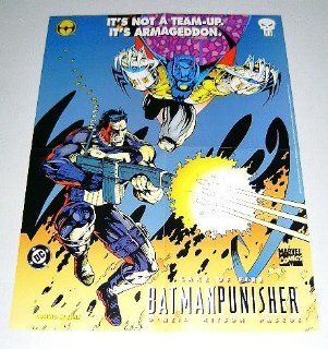 1994 Batman and The Punisher 1990's Lake of Fire Graphic Novel 22 by 17" Marvel & DC Comics Shop Promo Poster: Azrael : Prints : Everything Else