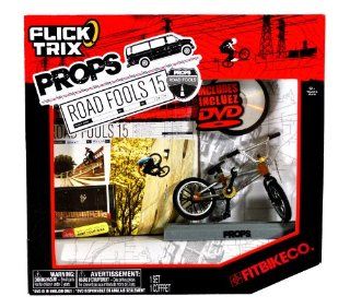 Spinmaster Flick Trix Fingerbike "Real Bikes, Unreal Tricks" BMX Bicycle Miniature Set   FITBIKE CO. with Display Base and DVD Props "Road Fools 15" Toys & Games