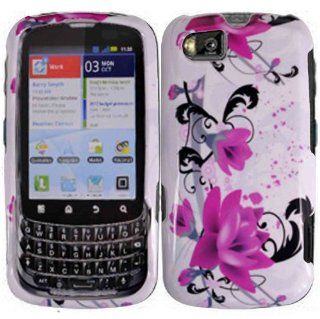 Purple Lily Hard Case Cover for Motorola Admiral XT603 Cell Phones & Accessories