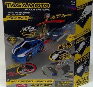 Tagamoto Code the Road Race Track W/motorized Vehicles (Blue): Toys & Games