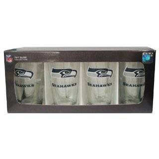 NFL Seattle Seahawks Pint Glass (Pack of 4) : Sports Fan Travel Mugs : Sports & Outdoors