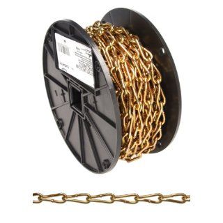 Campbell 0723167 Low Carbon Steel Twist Link Coil Chain on Reel, Brass Glo, #3 Trade, 0.14" Diameter, 50' Length, 240 lbs Load Capacity: Industrial & Scientific