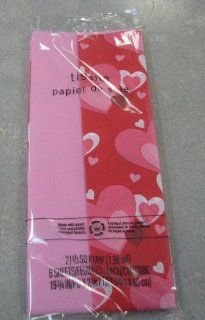 Hallmark Valentine's VW 2202 Pink / Hearts Dual Pack Tissue Paper: Everything Else