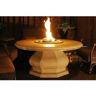 American Fyre Designs 626SM11K2NC Natural Gas / Smoke Chat Height Octagon Firetable with Concrete Top and Key Valve 626 : Outdoor And Patio Furniture : Patio, Lawn & Garden