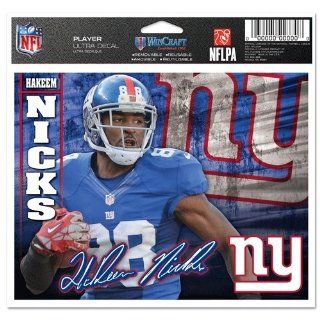 NEW YORK GIANTS OFFICIAL 4.5"X6" CAR WINDOW CLING DECAL : Sports Fan Automotive Decals : Sports & Outdoors