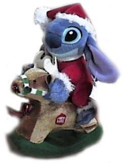 Lilo & Stitch Christmas 8" Stitch On Rocking Horse Plush with Sound: Toys & Games