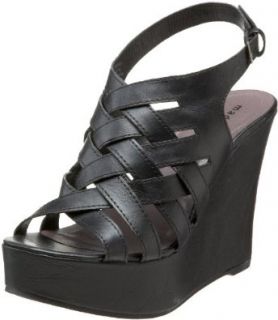 Madden Girl Women's Kingdome Wedge Sandal, Black Paris, 9 M US: Shoes