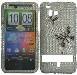 Butterfly Full Diamond Bling Case Cover for HTC Thunderbolt 6400 Cell Phones & Accessories
