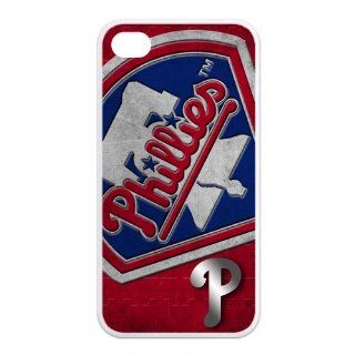 New MLB Philadelphia Phillies Apple Iphone 4 4S Case, Custom Personalized Philadelphia Logo Iphone 4 4S TPU Silicone Cover: Electronics