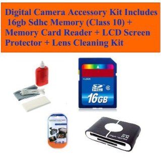 Sony Cyber shot Dsc w650, Dsc w620, dsc w610 Digital Camera Accessory Kit Includes 16gb Sdhc Memory (Class 10) + Memory Card Reader + LCD Screen Protector + Lens Cleaning Kit : Camera & Photo