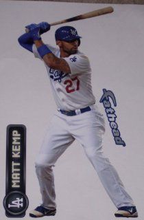 Matt Kemp Fathead Los Angeles Dodgers MLB Official Vinyl Wall Graphic 16"x12" : Sports Fan Wall Banners : Sports & Outdoors
