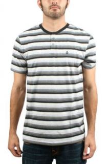 Volcom Parallel Henley Shirt   Short Sleeve   Men's Black, XL at  Mens Clothing store