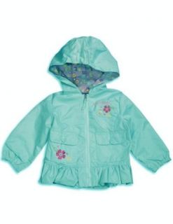 Pink Platinum   Infant Girls Hooded Rain Jacket, Lime 30776 12Months: Infant And Toddler Raincoats: Clothing