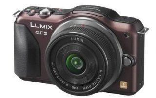 Panasonic Lumix DMC GF5 Digital Camera with 14mm 2.5G Lens Brown : Compact System Digital Cameras : Camera & Photo