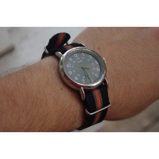 Timex Unisex T2N649 "Weekender" Watch with Gray and Orange Nylon Strap at  Men's Watch store.