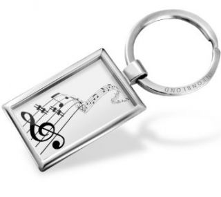 Neonblond Keychains "Music, notes"   Key chain ring: Clothing