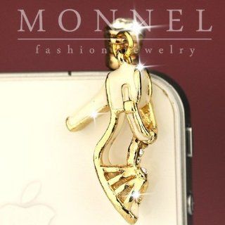 Ip629 High Heel Shoe Crystal Anti Dust Plug Cover Charm for Iphone 4 4s Android: Cell Phones & Accessories