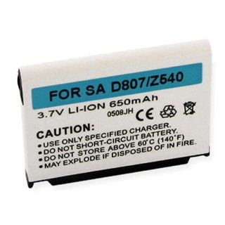 Samsung SGH T629 Cell Phone Battery (Li Ion 3.7V 650mAh) Rechargable Battery   Replacement For Samsung SGH D807 Cellphone Battery: Cell Phones & Accessories