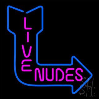 Live Nudes Outdoor Neon Sign 24" Tall x 24" Wide x 3.5" Deep : Business And Store Signs : Office Products