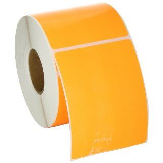 Aviditi DL631H Rectangle Inventory Color Coded Label, 4" Length x 2 3/4" Width, Fluorescent Orange (Roll of 500): Industrial & Scientific